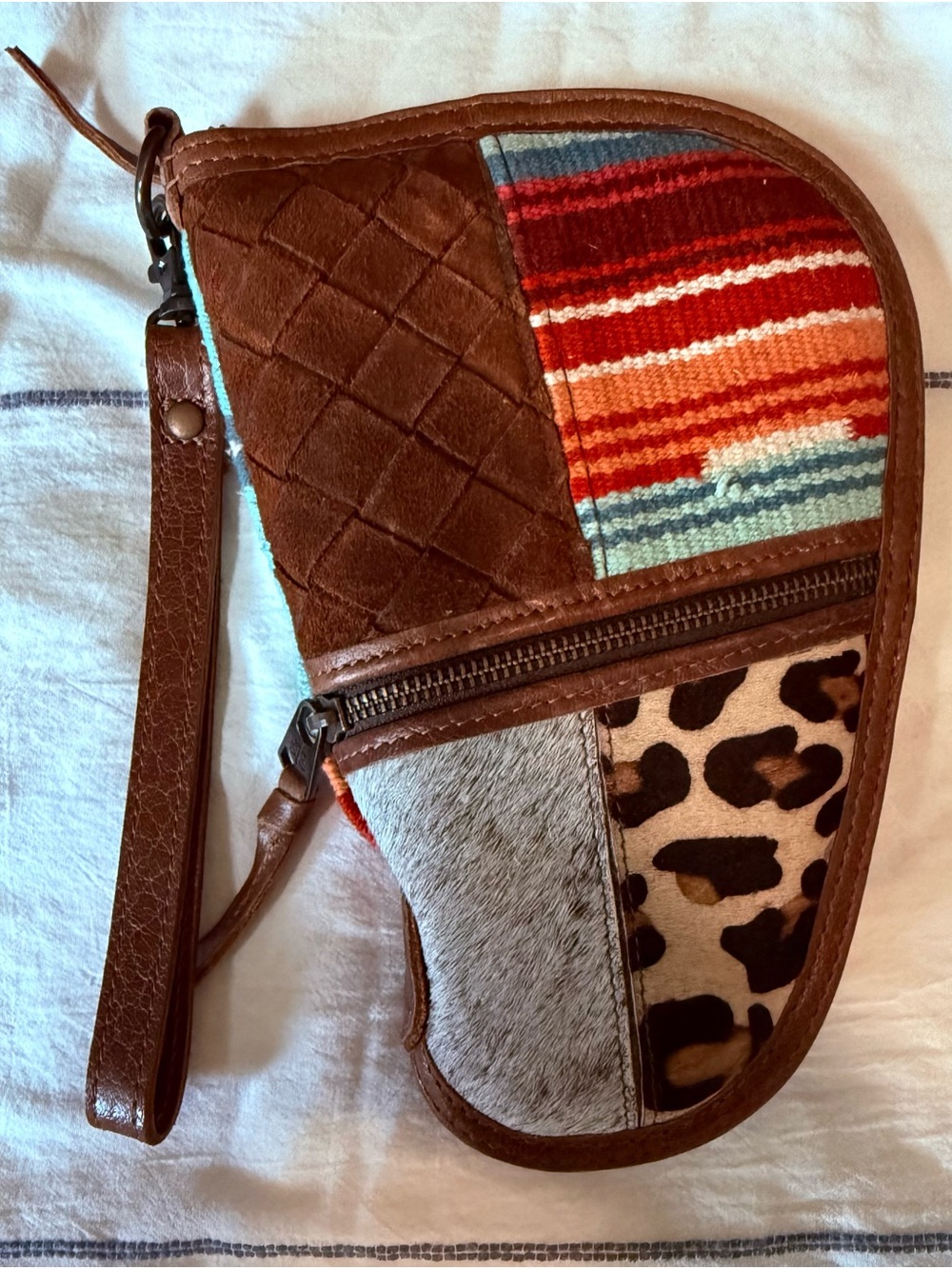 STS Ranchwear Western Color Block Leather Conceal Case/Bag Like New